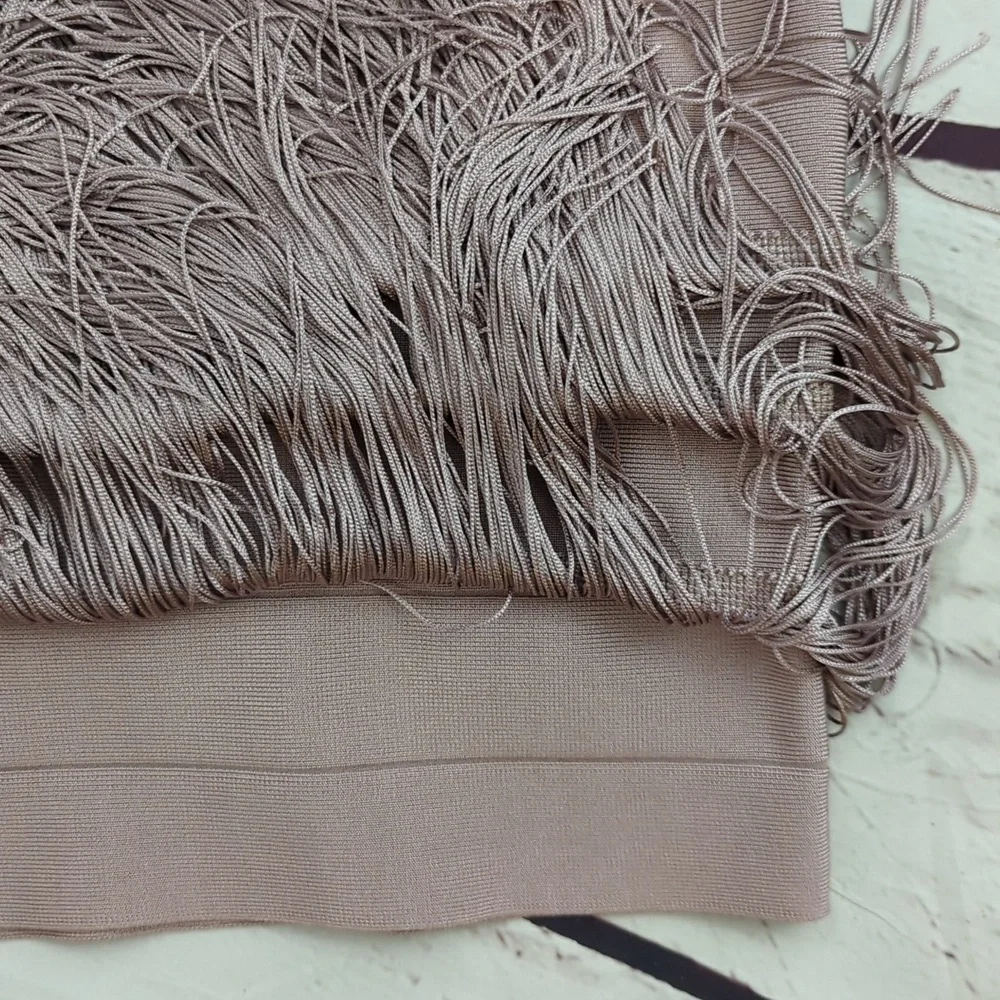 Venus Dress, bandage bodycon, Fringe Flapper, slimming, women's 22, NWT - Picture 7 of 12